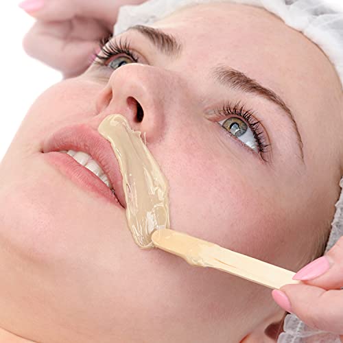 Yaomiao White Waxing Strips & Wooden Applicators Kit for Hair Removal - 250 Pieces