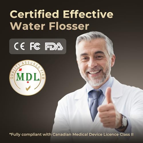 Bezvoi Milky White Water Flosser - 5 Modes, 40-Day Battery Life, Cordless Dental Irrigator for Sensitive Gums