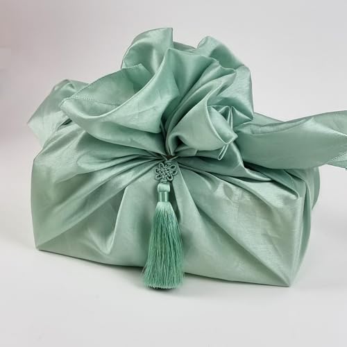 Mini Korean Silk Knot Norigae Set - 2 Pack Dark Red Bag Charms