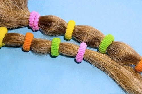 Red Ember 100pc Baby Hair Ties, Ouchless 2.5cm Ideal for Fine Hair