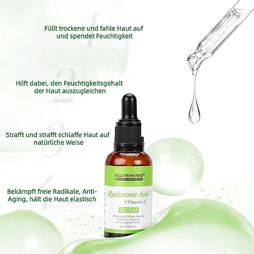 Neutriherbs Hyaluronic Acid Serum - Lightweight Hydrate Oily Skin 1oz