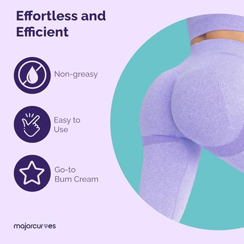 Major Curves Bum Booster Cream 6 Fl Oz - Natural Butt Enhancement & Firming