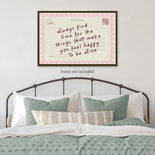 Vintage Pink Inspirational Wall Art - Positive Quote Poster 8x10