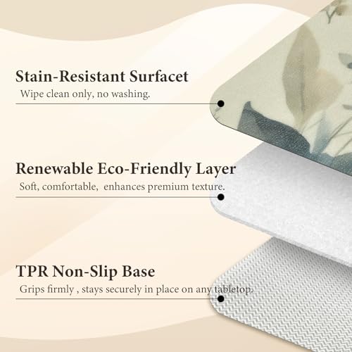 Heat-Resistant Vinyl Placemats Set of 4 - 12x17 Inch Waterproof