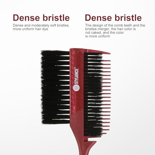 STYLANCE Professional Hair Dye Brush Comb Set - Dual-Sided Multicolor Applicator for Balayage & Highlights