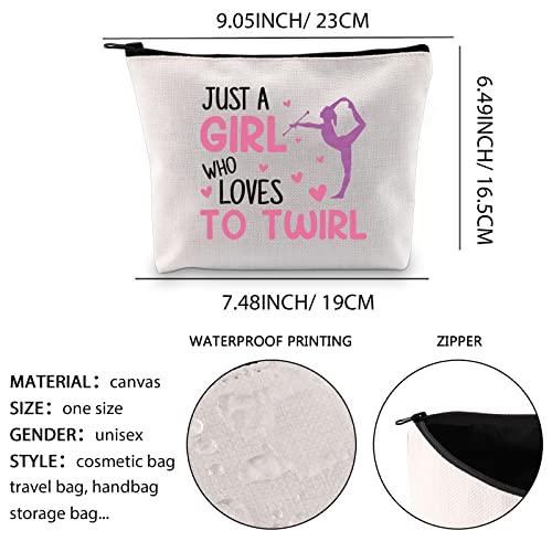 Baton Twirling Makeup Bag - Just A Girl Who Loves To Twirl