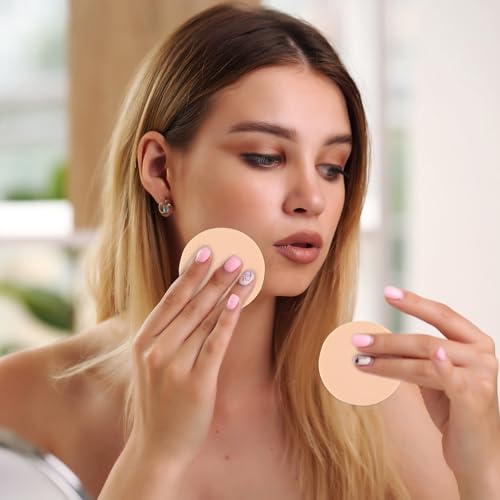 5-Pack Nude Round Makeup Sponges for Flawless Foundation Application