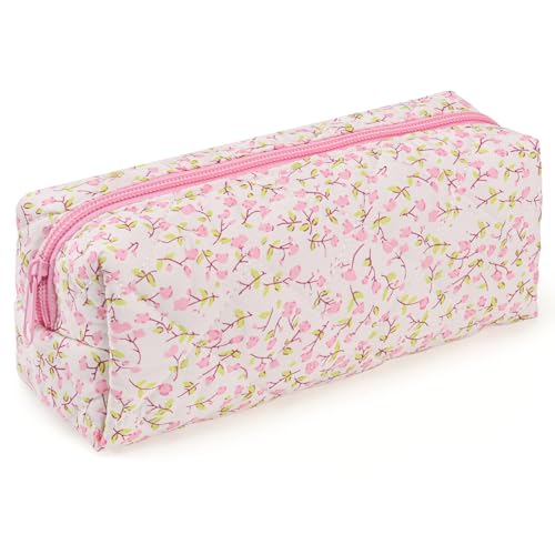Floral Quilted Makeup Bag for Travel and Daily Use - Organizer Cosmetic Pouch