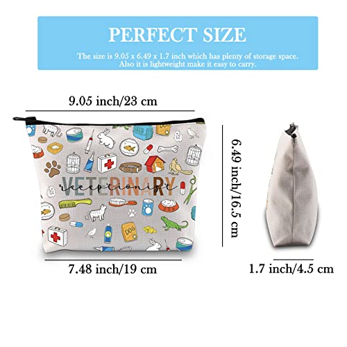 Veterinary Receptionist Canvas Crossbody Bag - Animal Rescue Gift Pouch