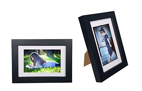 FUNTRESS 4x6 Collage Picture Frame – Solid Wood Wall Display (2 Pack)