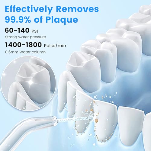 Zephis Cordless Water Flosser - Model A, Dental Oral Irrigator with 4 Modes
