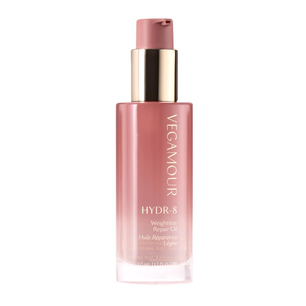 Vegamour Hydr-8 Weightless Repair Oil - Strengthens & Smooths Hair with Marula Oil & Vitamin C | All Hair Types, Vegan, Cruelty-Free