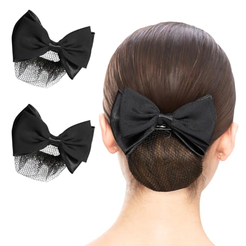 Beaupretty 2 Pack Butterfly Bow Hair Snood Net Clips for Women