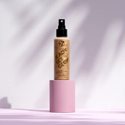 W7 Ready Set Glow Makeup Setting Spray - Long-Lasting Shimmer Finish