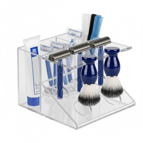 Shaving Brush and Razor Stand - Scratch-Resistant Holder for Men
