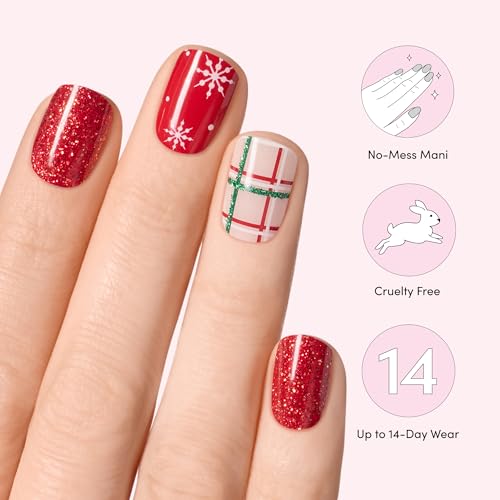 Dashing Diva Glaze Semi-Cured Gel Nail Strips - Plaid About You Set