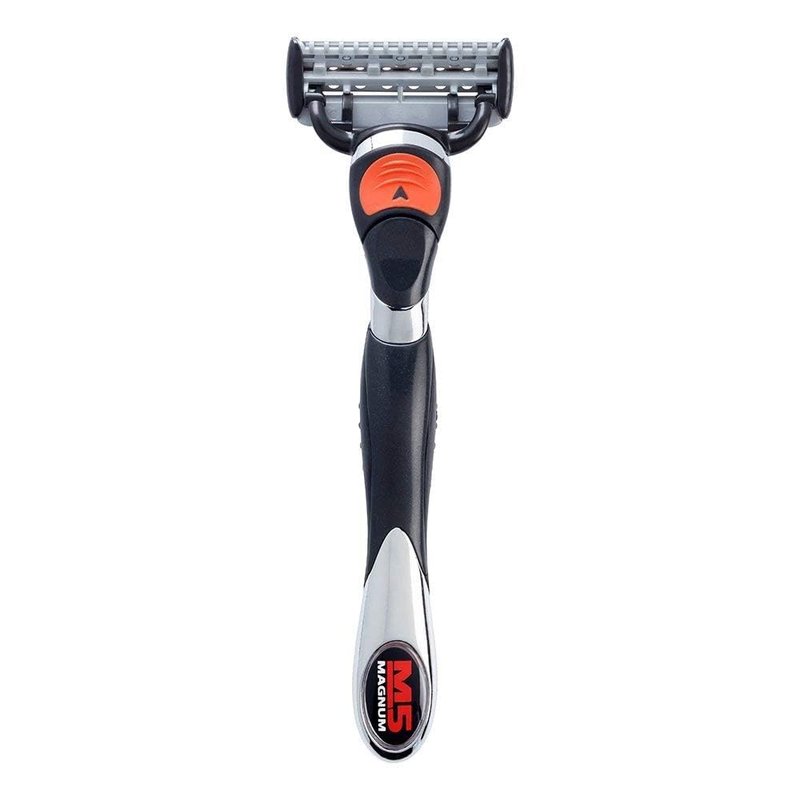 Personna M5 Magnum Razor with 5 Blades and Trimmer, 10 Refill Cartridges Included