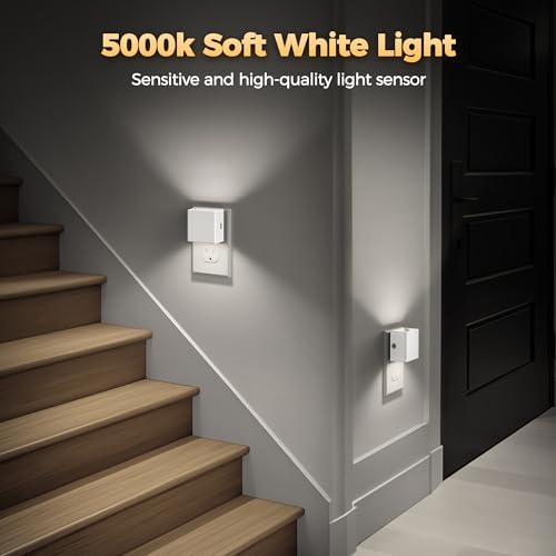 Adjustable Wall Night Light with Dusk to Dawn Sensor | 2 Pack