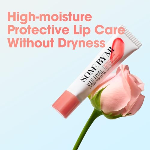 SOME BY MI V10 Hyal Lip Sun Protector SPF 15, Rosy Tinted Balm (2 Pack)