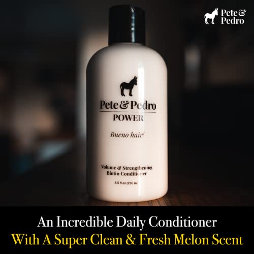 Pete & Pedro Power Volumizing Biotin Conditioner - Strengthening Hair Care, 8.5 oz