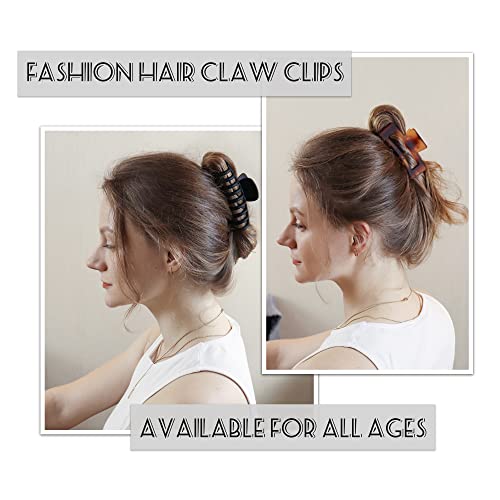10 Pack 3.5 Inch Hair Claw Clips for Women - Non-Slip Hold