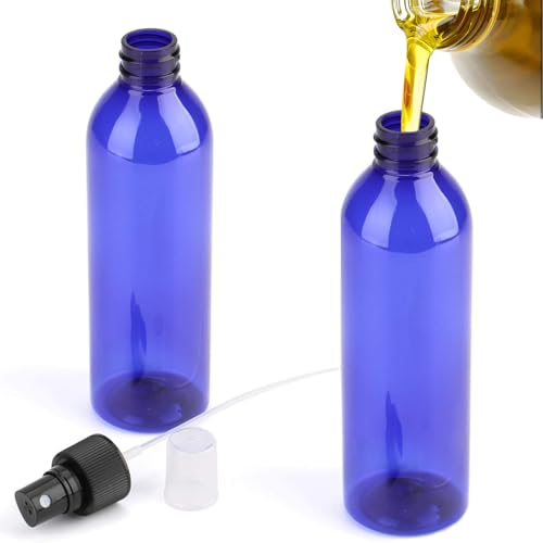 Tosnail 12 Pack 8 Oz Plastic Spray Bottles with Black Mist Sprayer