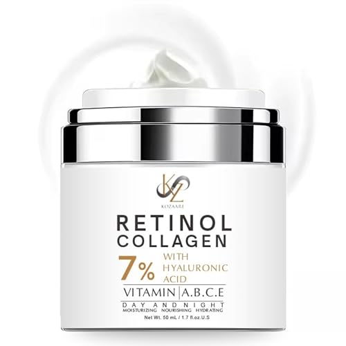 Retinol Collagen Face Moisturizer with 7% Hyaluronic Acid - Anti-Aging Cream for Women, 1.7 fl oz