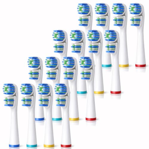 Alayna Double Head Replacement Brush Heads for Oral-B - Pack of 16, Compatible with All Oral-B Models