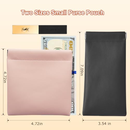 6 Pack Small Purse & Sunglasses Pouches Set - 4.7x4.7 & 3.5x7.1 Inches, Multicolor