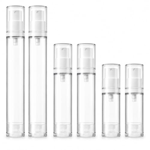 LUSTRIB Airless Travel Spray Bottles Set - 5ml, 10ml, 15ml Refillable