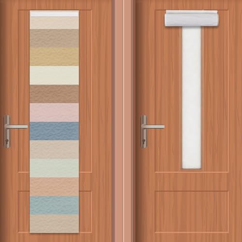 Boho Stripes Classroom Curtains - 2-Piece Door Window Set