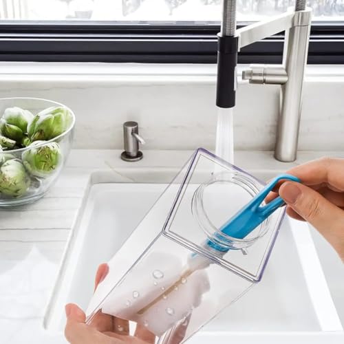Howpinzz 2 Pack Milk Carton Water Bottles 17oz - BPA Free, Leak Proof