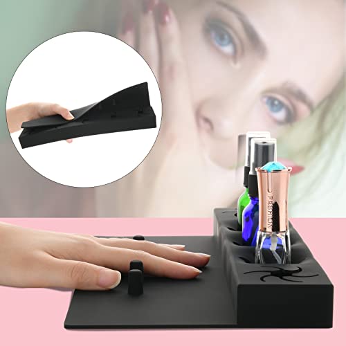 Beautyflier Soft Silicone Nail Polish Bottle Holder - Black Organizer