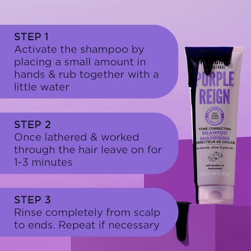 Noughty Purple Reign Tone Correcting Blonde Shampoo, 8.4 Fl Oz