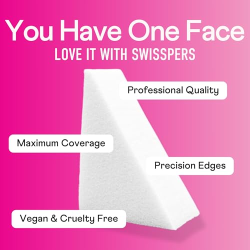 Swisspers Jumbo Latex-Free Cosmetic Wedges - 16 Count Pack of 2