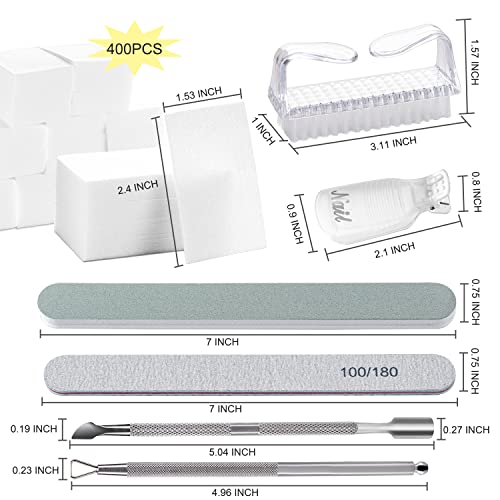 Hoewina Nail Polish Gel Remover Kit with Clips & Tools
