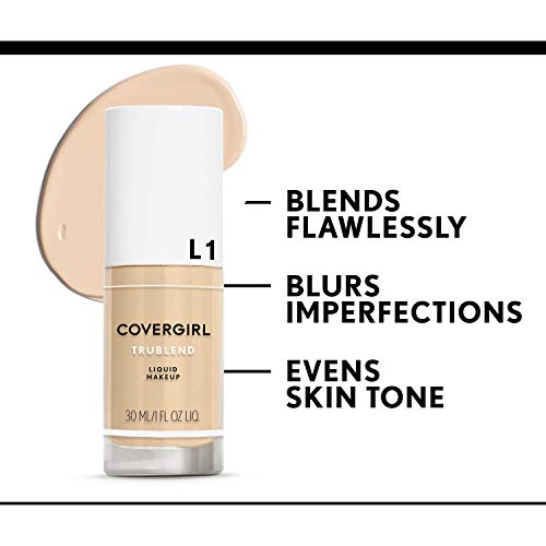 COVERGIRL truBlend Liquid Foundation - Creamy Beige D1, 1 oz (Pack of 2)