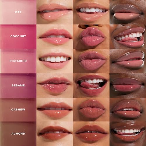 Tower 28 ShineOn Lip Gloss Jelly - Hydrating Tinted Lip Balm + Milky Gloss for Sensitive Lips - Non-Sticky + High-Shine Jelly Formula with Nourishing Oil Blend - Pistachio - Nude Pink (0.13)