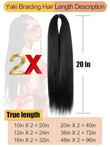 KAVSORAPI 12 Inch Pre-Stretched Braiding Hair - Salt & Pepper Synthetic Yaki