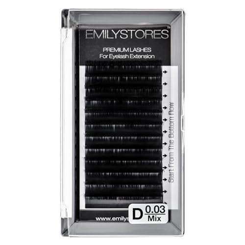 D Curl 0.03mm Thickness Individual Eyelash Extensions - 8-14MM