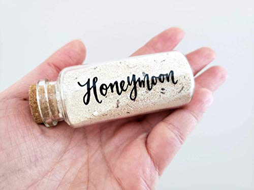 Honeymoon Sand Keepsake Jar - Hand Lettered Travel Gift