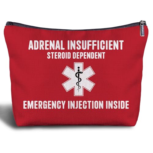 Zomhix Red Medical Emergency Nurse Doctor Travel Bag for Adrenal Insufficiency
