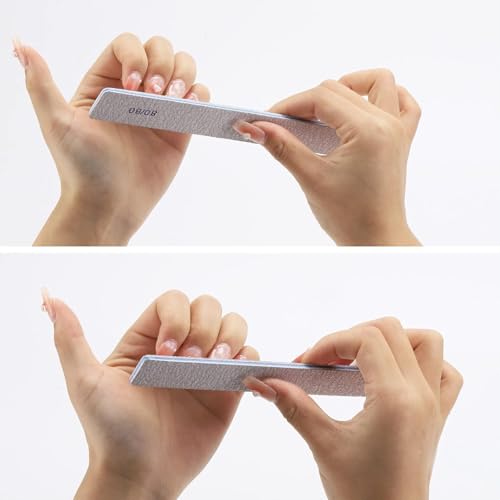 80/80 Grit Nail Files - 15 Count Reusable Emery Boards for Acrylic Nails