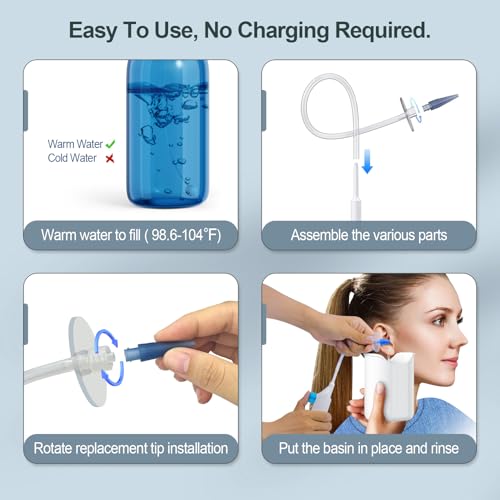 Ear Wax Removal Kit with Ear Tips, Basin & Irrigation System - Safe Ear Cleaning