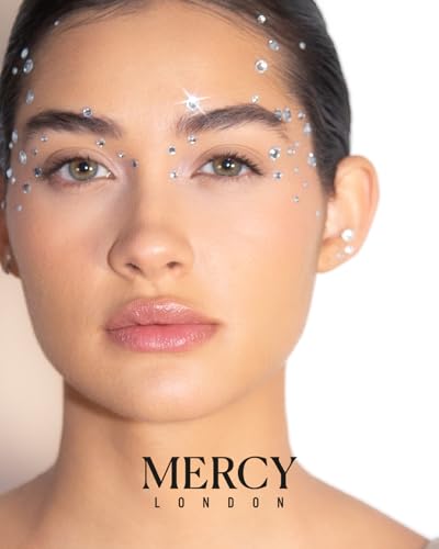 Self-Adhesive Face Gems - 4 Sheets of Reusable Clear Makeup Stickers