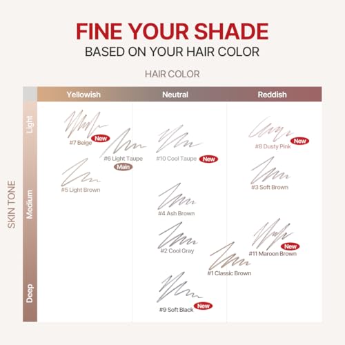 Espoir The Brow Balance Pencil - #6 Light Taupe Slim Triangular Eyebrow Pen