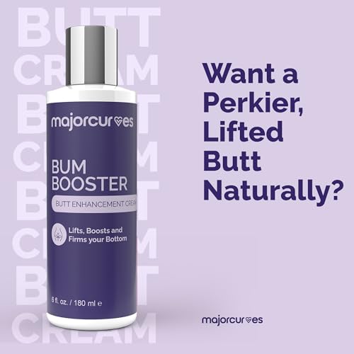 Major Curves Bum Booster Cream 6 Fl Oz - Natural Butt Enhancement & Firming