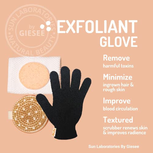 Sun Laboratories Exfoliating Body Gel with Exfoliating Gloves, 8 oz