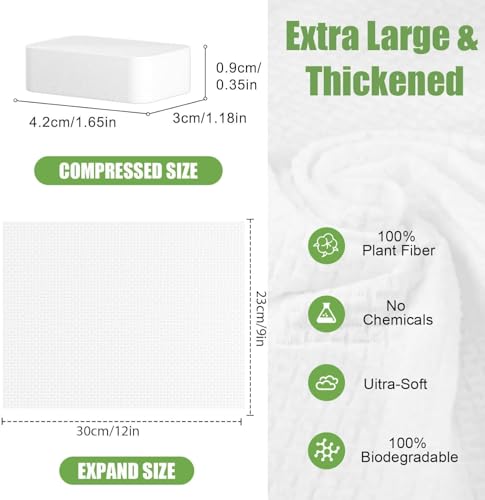 Fancyou Compressed Towel Tablets - 20 Eco-Friendly Disposable Washcloths