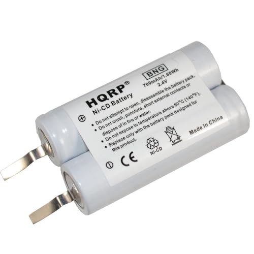 HQRP 2.4V 700mAh Ni-Cd Battery for Philips Norelco Razors + Screwdriver